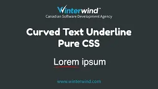 Curved Text Underline with CSS
