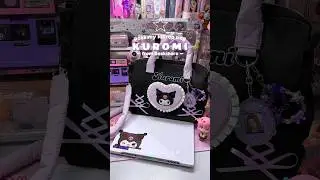 kuromi puffy bag frm Geekshare 💜💻 #kuromi #sanrio #kawaii #whatsinmybag #cutebag