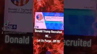 PRESIDENT DONALD TRUMP Recruited ME #donaldtrump #shortsvideo #politics #news
