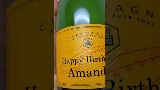 Custom Embossed Birthday Champagne Labels