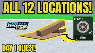 ☃️ALL 12 PARTS LOCATIONS For DAY1 in Car Dealership Tycoon!! 