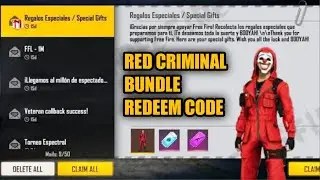 Red Criminal Bundle Redeem Code / How To Get Free Red Criminal Bundle In FreeFire