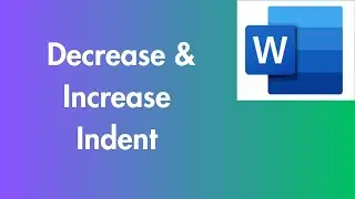 Decrease, Increase Indent in Microsoft Word ||  RevealYourSkill