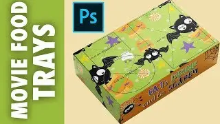 HOW TO MAKE A OLD MOVIE FOOD TRAY BOX PRINTABLE TEMPLATE IN PHOTOSHOP