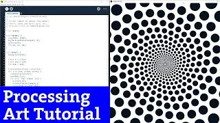 Ep.6 Processing art tutorial | Optical Illusion | ROTATE + SCALE + FOR (Creative coding art)