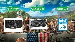 GTX 1660 vs GTX 650 Ti vs Intel UHD 630