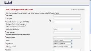 Setting up your ILLiad Interlibrary Loan Account