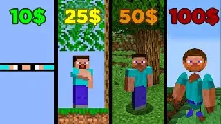 minecraft for 10$ vs 25$ vs 50$ vs 100$ - compilation
