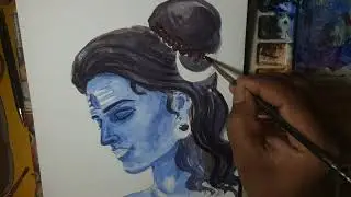 Mahadev painting On Paper/watercolour Painting/watercolour