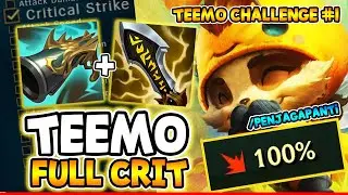 Full AD Critical Teemo GODLIKE !! - PenjagaPanti TEEMO CHALLENGE #1 (League of Legends) Indonesia