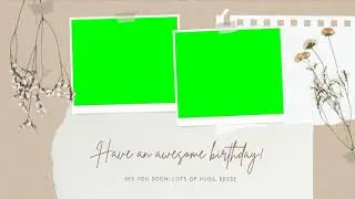 WISHFUL Happy Birthday green screen template