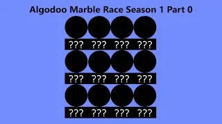Algodoo Marble Race Season 1 Part 0 - Introduction