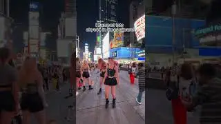 i danced with ahyeon in times square? #babymonster #forever #kpopinpublic