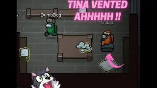 DumbDog saw Tina Vent in new Air ship map among us!! 😂😂😂 Funny Moment !! @Among Us Shorts !!