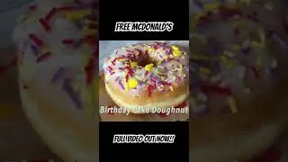 FREE McDonald’s!🍩 #free #mcdonalds #takeaway #doughnut #food #foodie #review #video #shorts #vlog