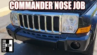JEEP COMMANDER HEMI NOSE JOB - BUMPER, BUMPER COVER, HEADLIGHTS, FOG LIGHTS & GRILL REPLACEMENT.
