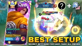 LING SUPER FASTHAND - BEST BUILD BEST SETUP FOR EASY TAKE ALL SWORD | Top Global Ling Mobile Legends