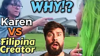 Karen Gets FURIOUS at Filipina Creator - American Reacts