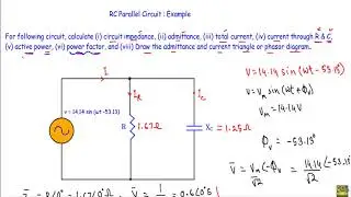 RC Parallel Circuit : AC   Example
