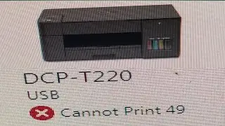 Brother DCP-T220 printer All light billing error #code49 Cannot print 49 @AmrishOfficial813