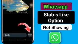 WhatsApp Status Like Option New Update | How to Fix WhatsApp Status Like Button Option Not Showing