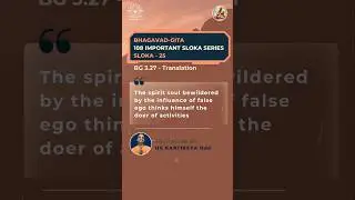 Bhagavad Gita 3.27 || 108 Important Slokas Series 🙌  #gita #iskcon #harekrishna #slokas #spiritual