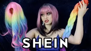 TRYING COLORFUL WIGS AND HAIR EXTENSIONS FROM SHEIN 😮
