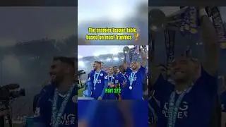 The premier league table based on most trophies