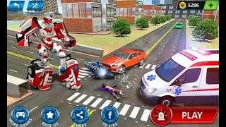 Ambulance Robot City Rescue G|| Transformer Robot To Rescue injured Animals And Civilians||AndroidG