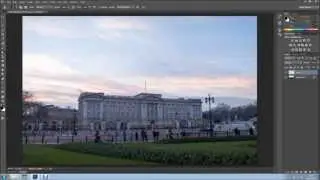 Remove tourists using scripts in Photoshop