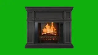 Fire Place Green Screen Effect with firewood burning sound | Free download | No Copyright