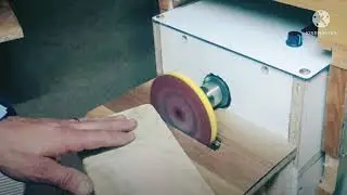 Levigatrice a disco con motore di lavatrice.