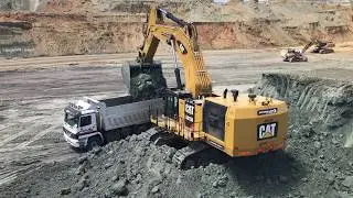 Caterpillar 6015B Excavator Loading Trucks With Two Passes - Sotiriadis Mining Works