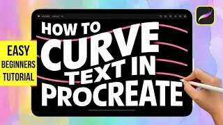How to Curve Text in Procreate (6 EASY Methods!) + FREE Curved Lettering Grid 🎨✨