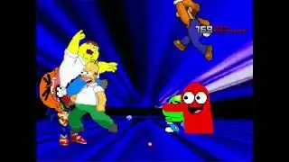 MUGEN Fight - Peter Griffin, Super Better Mario, Gumball, & Sonic vs. Homer, Luigi, Darwin, & Bloo