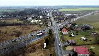 Poniatowice z lotu ptaka.   4K      Luty 2021