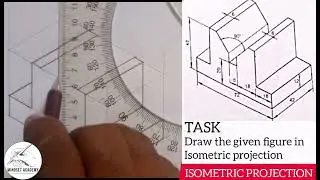 How to reproduce a figure using isometric projection in technical drawing and engineering graphics.