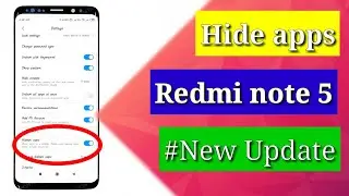 How to hide apps in Redmi note 5 || Hide apps in Redmi note 5