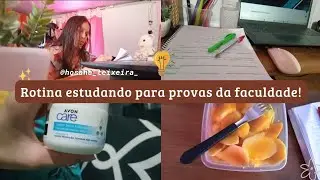 Rotina estudando para as provas da faculdade!🥰💻📚