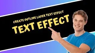 Create Outline Layer Text Effect 😎 @canva #shorts