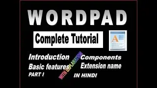 What is Wordpad?How to use Wordpad in Windows in Hindi