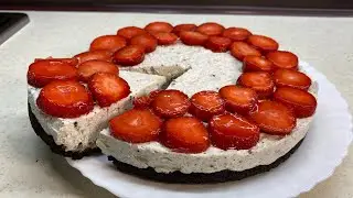 Творожный чизкейк без выпечки 🍮простой рецепт