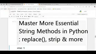 Python Class 16: Mastering String Methods – strip, replace, isalnum, isalpha, and More with Examples