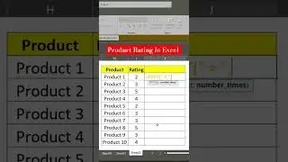 Product Rating in Excel #excelinterview #newexceltricks #interviewquestions #excelinterviewquestions