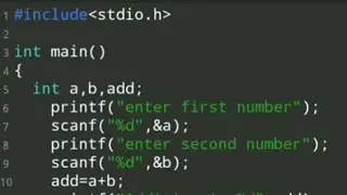 Addition Of Two Numbers in C Programming using mobile | C program to add 2 numbers | C language