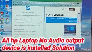 No Audio output device is installed, hp Probook 440 6G, Windows 10 + 11, HM Tac