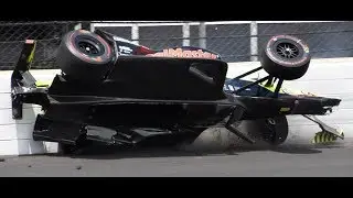 2019 Indy 500 All Crashes Compilation