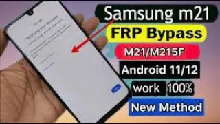 Samsung M21  (M215F) FRP Bypass Android 10 unlock google account lock without Pc new security No APK