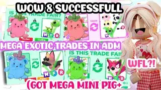WE TRADED MEGA EXOTICS 8 TIMES IN PREPPY SERVERS TO GET OUR ADM DP’S!💗🎬🍑(GOT MEGA MINI PIG +!!🩰🪴