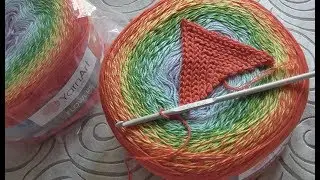 Треугольник платочная вязка Тамбурное вязание крючком Slip stitch crochet